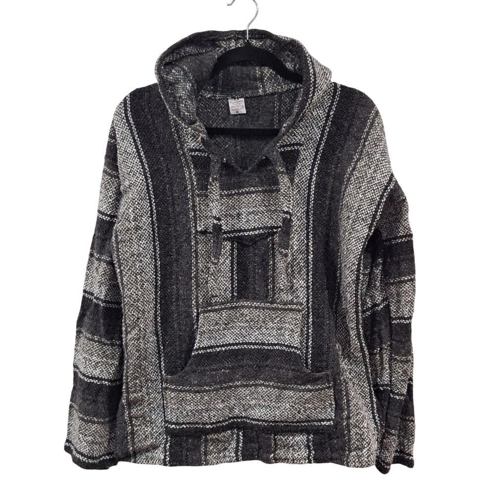 Artesanias Women's Hoodie Black/Gray Medium